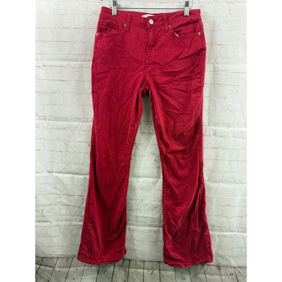 Cato Denim Jeans Womens Size 4 Red Straight Bootcut Casual Western Streetwear - Picture 1 of 6